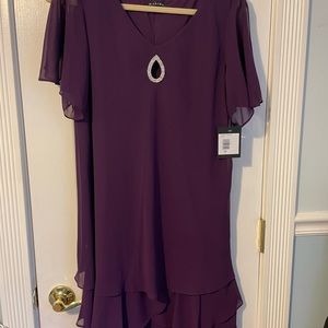 Pretty eggplant ruffled dress